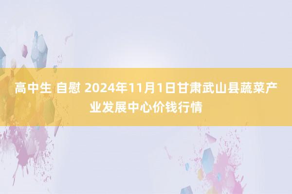 高中生 自慰 2024年11月1日甘肃武山县蔬菜产业发展中心价钱行情