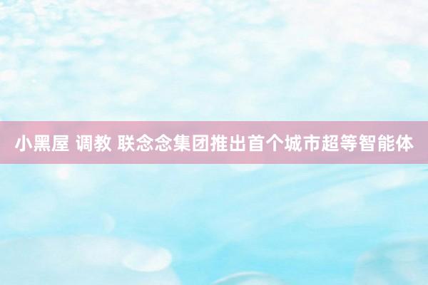 小黑屋 调教 联念念集团推出首个城市超等智能体