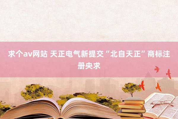 求个av网站 天正电气新提交“北自天正”商标注册央求