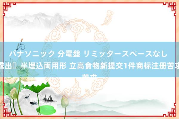 パナソニック 分電盤 リミッタースペースなし 露出・半埋込両用形 立高食物新提交1件商标注册苦求